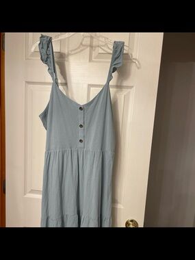 Lily Rose Sundress. XXL Ruffle Spaghetti straps. adjustable Mini dress